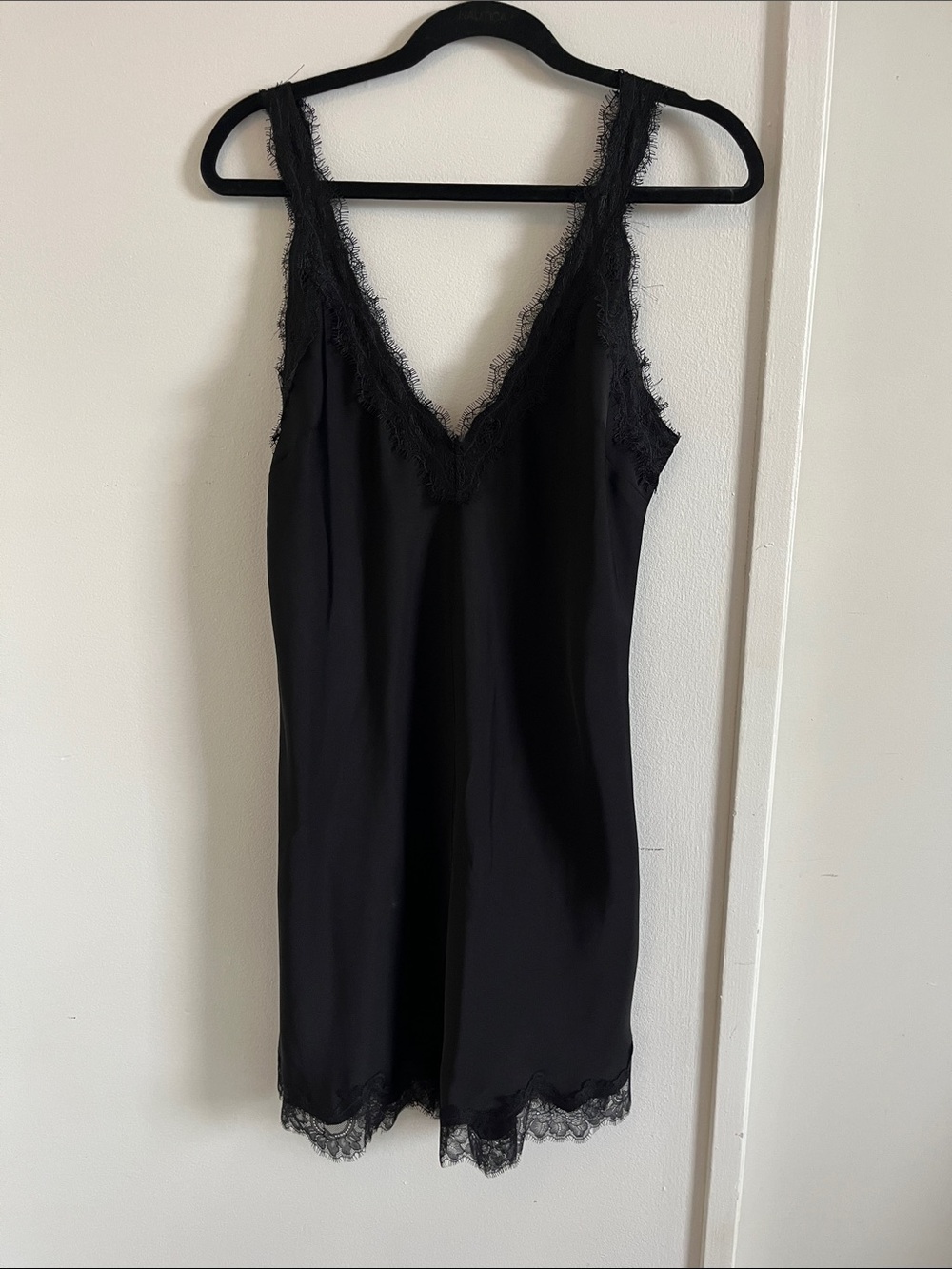 Black Aritzia Ten Suite Satin Slip Dress